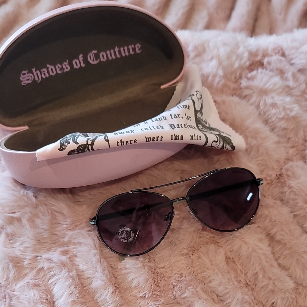 Juicy Couture Tiffany Blue Arm Aviator Sunglasses